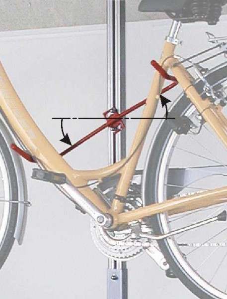 einstellbarer Neigungswinkel - auch für Damenfahrräder geeignet - Fahrradständer - Fahrradhalter Spacer für Fahrräder
